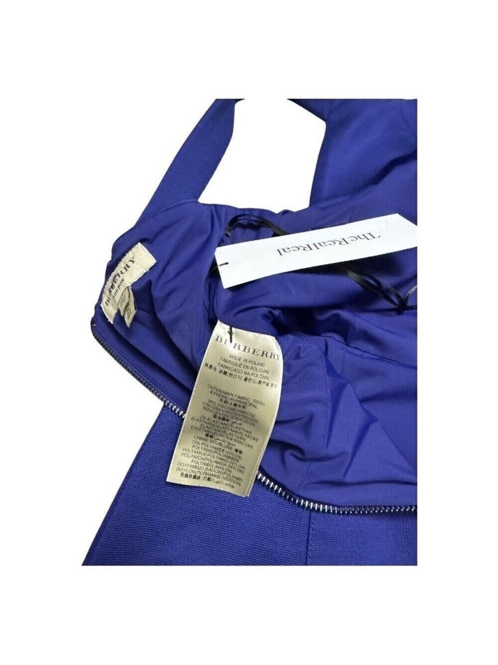 STUNNING Burberry London Blue Sleeveless Sheath Business Casual Cute Dress Small - Picture 5 of 8